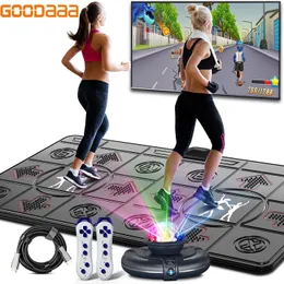 Motion Sensors Dance pads Dance Mat Game for TV / PC Motion Sensing Double User with Two Wireless Handle Controllers Non-Slip Massage Yoga Pads 230214