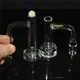 Wasserpfeifen Vollverschweißter Terp-Slurper-Quarz-Banger-Nagel Quarznägel mit abgeschrägter Kante und Marmorkappensäule für Dab Rig Bong 10 m 14 mm 18 mm Gelenkglas-Aschefänger