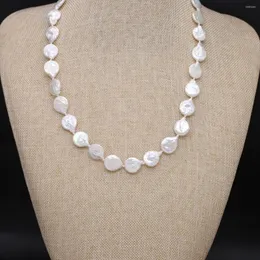 Collane con ciondolo Collana di perle di perle naturali da 11-12 mm Perline bianche per donne che realizzano accessori per gioielli fai da te Regalo per feste