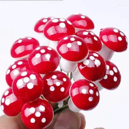 Decorative Flowers 100pcs/lot Mini Foam Mushroom Artificial Plant For Wedding Decoration DIY Home Party