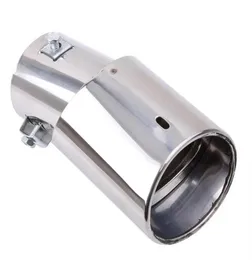 Manifold Parts Universal Car Chrome Exhaust Muffler Tip Stainless Steel Pipe Trim Modified Rear Tail Throat Liner Accessories2561284316