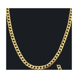 Ketten kubanische Verbindung Kette Halskette Sier/Gold f￼r M￤nner Schmuck Corrente de Prata Mascina Miami Herren Drop Lieferung Halsketten Anh￤nger Dhjop