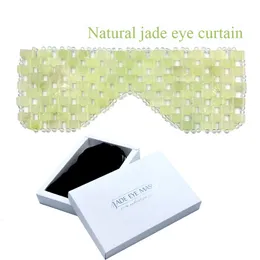 Eye Massager Rose Quartz Sleep Mask Sleeping Guine Jade Stones For Massage Cooling Glasses Relax Care S Tools Set 230214