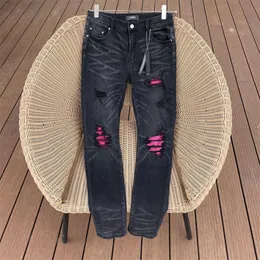 Pantalones de moda de diseñadores de jeans para hombres de la marca de la marca del mario del high street elástico Sz23
