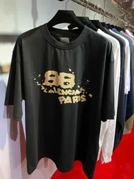T-shirt del marchio francese Summer's Summer 2B Lettere Stampa graffiti maglietta maschi