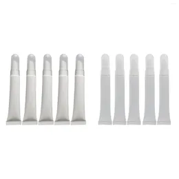 Depolama Şişeleri 5 Pack Yumuşak 10ml Plastik Boş Tüpler Doldurulabilir Tuvalet Losyon Konteynerleri Yeniden Kullanılabilir Evde Kullanım DIY Projesi