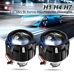 HID BIXENONプロジェクターレンズシュラウドLHD RHD Auto Headlight H1 H4 H712975006用1PCS 25インチミニWST