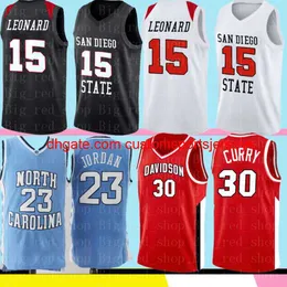 San Diego State Aztecs College Kawhi 15 Leonard Jersey NCAA 30 Curry 35 Durant 23 LeBron baskettröjor