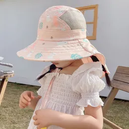 Berretti Cappelli da spiaggia per bambini Estate Baby Tesa larga Protezione UV Panama Accessori da esterno Sun 230214