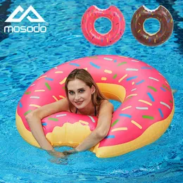 Uppbl￥sbara flott￶rr￶r Mosodo Uppbl￥sbara badringar Donut Pools Floats Adult Kids PVC Swimming Tubes Swimming Madrass Seat Circle Beach Accessories J230214