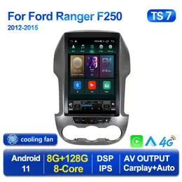 CAR DVD Radio Multimedia Player Android 11 für Ford Ranger F250 2011-2015 Tesla-Carplay-GPS-Navigation Head Unit Stereo 2din