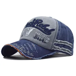 American High-End Cotton Washed Coated Hip Hop Baseball Cap Cattle Embroidered Hat Words Sunshade