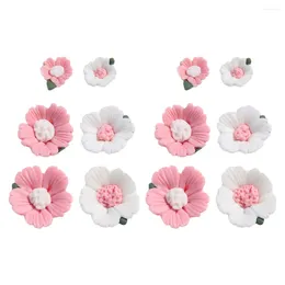 Bowls Flower Charms Ceramic DIY Making Pärlor Armband Utsmyckningar Charm Flatback Hair Stick Ornament Accessory Rest Chopstick Rose