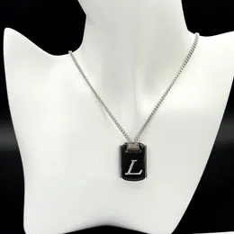 LW Shades Locket Mens Necklace Pyramide Silver Par Rostfritt st￥l Acetat T0P Kvalitet Luxury Classic Style H￶gsta Counter Quality Premium -g￥vor 014