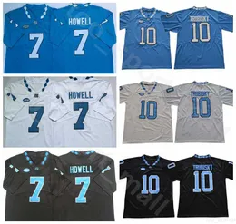 Carolina do Norte Tar Heels Football College 7 Sam Howell Jersey Universidade 10 Mitchell Trubisky uniforme preto azul branco costurado respirável