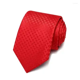 Bow Ties 2023 Fashion Fashion Generation Men 7cm Dark Pattern Red Necktie Wedding Business Suital Suit Neck Tie مع مربع الهدايا