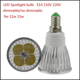 Super Bright LED E14 Bulb 9W 12W 15W AC110V 220V Dimmable Spothlights Warmhite /Cool White Lamp Lighting