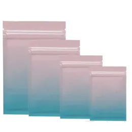 Multi colore richiudibile Zip Mylar Bag Conservazione degli alimenti Sacchetti di alluminio Sacchetti di imballaggio in plastica Sacchetti a prova di odore 100 pz / lotto