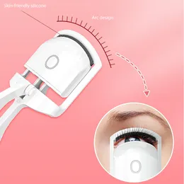 Eyelash Curler Electric Natural Curling Laddning DoubleTemperature Beauty Es Långlast Stereotypad snabbvärme 230214