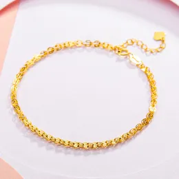 Bangle Nymph Real 18K Gold Armband Pure Solid AU750 Chain Justerbara fina smycken Gåvor för WomenLuxury Phoenix Tail S597 230214