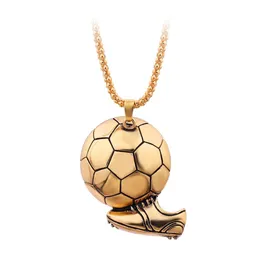 H￤nge halsband charm fotboll fotboll st￶vlar skor basket halsband m￤n pojke barn g￥va sportig stil f￶rening smycken droppe dhybo