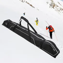 屋外バッグ192cmスノーボードバッグ防水スキーポールショルダーハンドキャリア耐摩耗性スノーギアポールとアクセサリーの調整可能