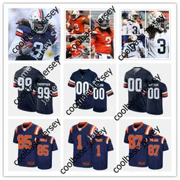 American College Football Wear College 2022 NCAA UVA Virginia Cavaliers zszyta koszulka piłkarska 19 Olasunkonmi Agunloye 56 Michael Diatta