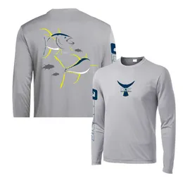 T-shirty na świeżym powietrzu Oceaniczne Ubrania rybackie Mężczyźni Bluza Ochrony UV z długim rękawem UV Outdoor UPF50 Koszulka wędkarska Camisa de Pesca 2022 J230214