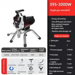 4L Máquina de pulverização profissional sem ar 3500W de alta pressão, pulverizador de pulverizador sem ar inteligente Spray Pintura de látex Smart Spraying Machine Painting Tools