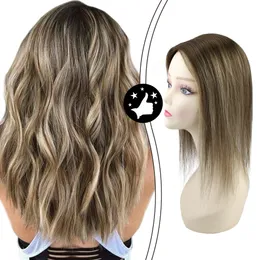 Syntetyczne Synny Hair Toppers Mono podstawa Topper 100 Prawdziwa ludzka ręka wykonana z 4 klipsami 1313 cm 1218 "230214