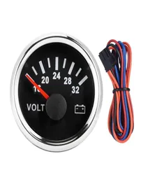 52mm2in 1832V Voltmeter 7 ألوان الإضاءة الخلفية 932V الجهد العاملة لقوارب سيارة السيارة ATVBLACK ATVBLACK DIAL SILVER