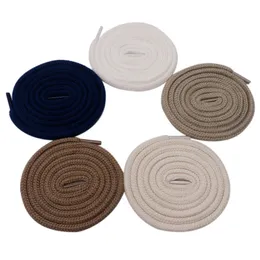 5 Farbe Polyester Baumwolle Vollfarb Schnürsenkel Haltbar hochwertige gewebte Schnürsenkel Ersetzen Sie die runden Schnürsenkel nichtelastische Schuhzubehör