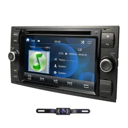 Player 2 DIN CAR DVD för Focus/Mondeo/Transit/C-Max/Fiest GPS Navigation 7 "Radio 1080p FM DAB Steel Wheel Control Camera