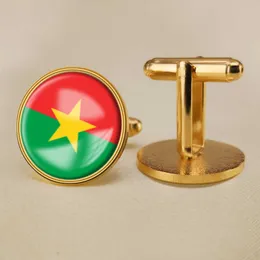 Burkina Faso National Flag Cufflinks All Over the World National Flag Cufflinks Suit Button Suit Decoration for Party Gift Crafts