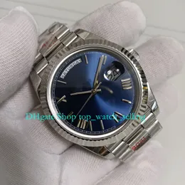 16 Style 40mm 904L Orologi in acciaio per data da uomo Quadrante blu con quadrante romano Vetro zaffiro V12 Cal.3255 Movimento da polso meccanico Orologio automatico