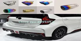 Parti del collettore Silenziatore stile auto Terminale esterno Tubo di coda Dedica uscita telaio punta di scarico in acciaio inossidabile per NOTE 20214318773