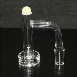 Hookahs 14mm Contral Tower Fully Weld Quartz Blender Banger Beveled Edge Smoke Nails With Marble Carb Cap Solid Etched Terp Pillars For Glass Water Bong Dab Rig Pipes