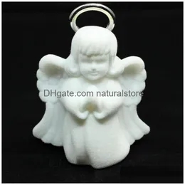 Jewelry Boxes Flocking Angel Necklace Jewellery White Display Packing Casket Fashion Exquisite Men Women Christmas Gift 3 7Nh Q2 Dro Dh1Kw