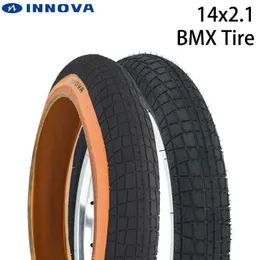 s INNOVA 14x2.1 BMX Small Wheel Bike 14 pollici 412 Bicicletta pieghevole 54-254 Wide Black Brown Skin Edge Retro Tire 0213