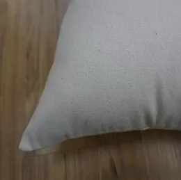 シンプルな12オンス天然キャンバス枕ケース18x18プレーン生綿刺繍空白の枕カバー