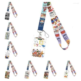 Keychains Animation Fashion Friends TV Show Lanyard ID Holder Bag Student Women Travel Card Cover Badge Car Keychain