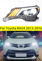 Autoscheinwerfer für RAV4 20 13–20 16 LED-Scheinwerfermontage, Upgrade DRL Xenon-Bicofal-Linse, Tränen-Augen-Design-Lampe