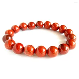 Strand MG1182 Design 10 Mm Red Ja-sper Bracelet Gem Stone Healing Bracelets For Men Yoga Mala Crystal