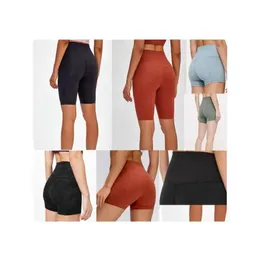 Yoga kıyafetleri kadın Tayt Tasarımı Tasarımcı Kadın Egzersiz Giyim Giyim Düz renkli spor elastik fitness Lady Genel Hizalama Taytlar Kısa Damla Dhysh