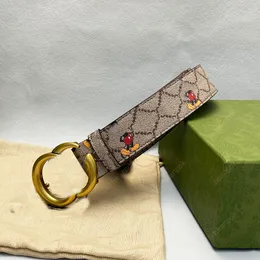 Cintura di design per uomo Donna Cinture di lusso Fibbie G Moda Classica Bronzo BiG Fibbia liscia Mouse Cinturino in vera pelle 3,8 cm 2023