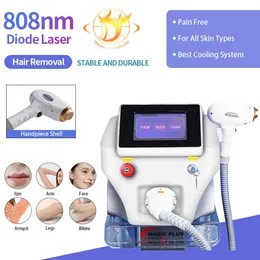 Hot Portable 808nm diodlaser permanent hårborttagning depilacion depilator skönhetssalongutrustning 3 våglängder 755 nm 1064nm 808nm till salu