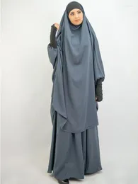 Abbigliamento etnico eid donne musulmane hijab lungo khimar preghiera abbiglia