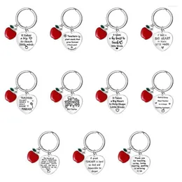 Schlüsselanlagen Apple Heart Teacher's Day Geschenk Keychain 2023 Vielen Dank für den Lehrer Kindergarten -Schlüssellehrassistent