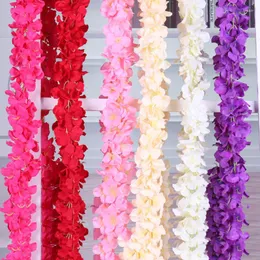 装飾的な花180cm 1pc桜の花wisteria vine植物家庭装飾壁のための結婚式の装飾偽のラタン