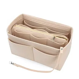 Make Up Organizer Felt Insert Bag para bolsas de bolsa de bolsa Bolsas de cosm￩ticos port￡teis se encaixam em v￡rios333r